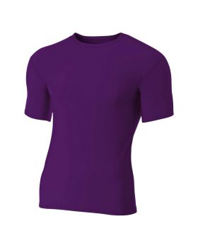 A4 N3130 Adult Polyester Spandex Short Sleeve Compression T-Shirt