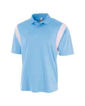 A4 N3266 Men's Color Blocked Polo Shirt w/ Knit Collar