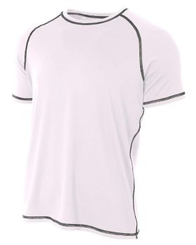 A4 N3275 Men's Fitted Raglan with Flatlock Stitching