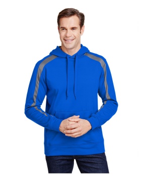 'A4 N4004 Men's Spartan Tech Fleece Color Block Hooded Sweatshirt'