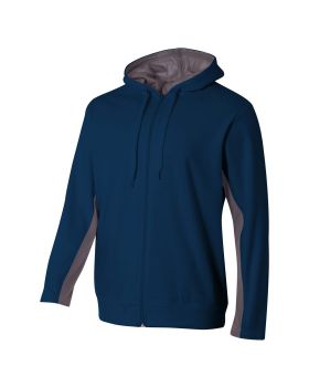 A4 N4251 Adult Tech Fleece Full Zip Hooded Sweatshirt
