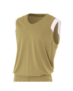 'A4 NB2340 Youth Moisture Management V Neck Muscle Shirt'