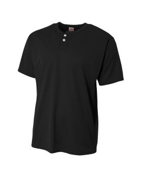 A4 NB4130 Youth 2-Button Mesh Henley Jersey
