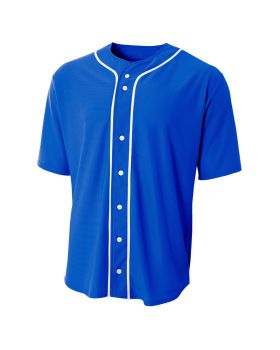 'A4 NB4184 Youth Short Sleeve Full Button Baseball Jersey'