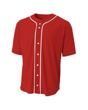 'A4 NB4184 Youth Short Sleeve Full Button Baseball Jersey'