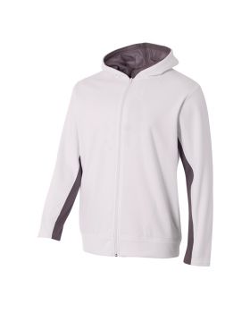 'A4 NB4251 Youth Tech Fleece Full-Zip Hooded Sweatshirt'