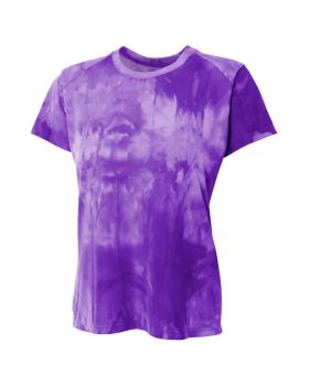 'A4 NW3295 Ladies Cloud Dye Tech T-Shirt'