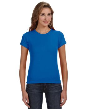 Anvil 1441 Ladies' 1&#215;1 Rib Cap Sleeve Scoopneck T-Shirt