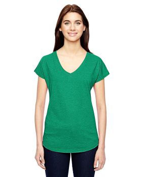 Anvil 6750VL Ladies Tri Blend V Neck T-Shirt