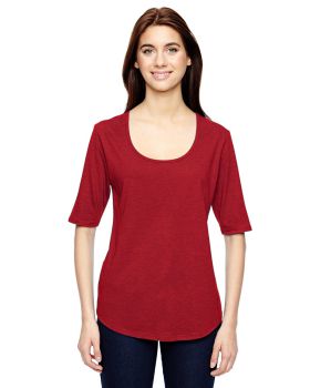 Anvil 6756L Ladies Triblend Deep Scoop Half Sleeve T-Shirt