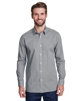 Artisan Collection by Reprime RP220 Men's Microcheck Gingham Long-Sleeve ...
