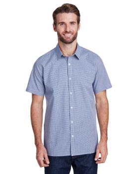 'Artisan Collection by Reprime RP221 Mens Microcheck Gingham Short Sleeve Cotton Shirt'