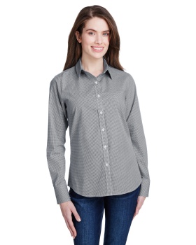 'Artisan Collection by Reprime RP320 Ladies Microcheck Gingham Long-Sleeve Cotton Shirt'