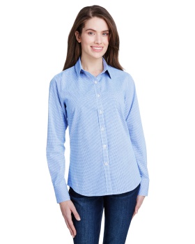 Artisan Collection by Reprime RP320 Ladies Microcheck Gingham Long-Sleev ...