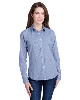 'Artisan Collection by Reprime RP320 Ladies Microcheck Gingham Long-Sleeve Cotton Shirt'