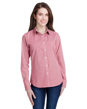 Artisan Collection by Reprime RP320 Ladies' Microcheck Gingham Long-Slee ...