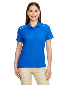 'Core365 78181R Ladies Radiant Performance Reflective Piping Pique Polo Shirt'