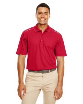 'Core365 88181R Men's Radiant Reflective Piping Performance Piqué Polo Shirt'