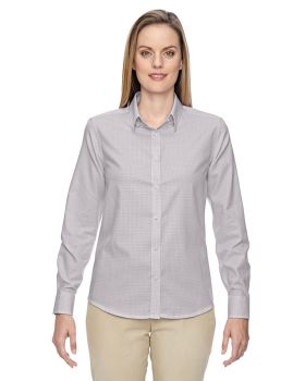 'Ash City - North End 77043 Ladies' Paramount Wrinkle-Resistant Cotton Blend Twill Checkered Shirt'