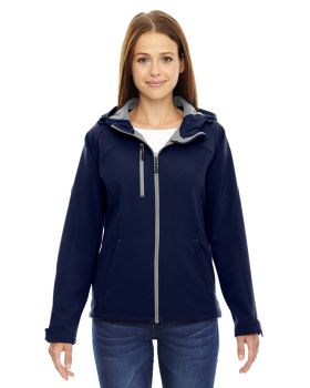 'Ash City - North End 78166 Ladies Prospect Two-Layer Fleece Bonded Soft Shell Hooded Jacket'