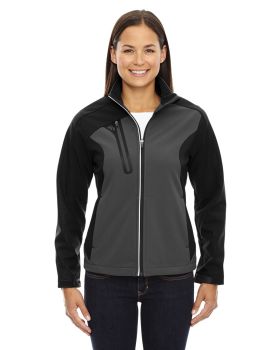 'Ash City - North End 78176 Ladies Terrain Colorblock Soft Shell with Embossed Print'