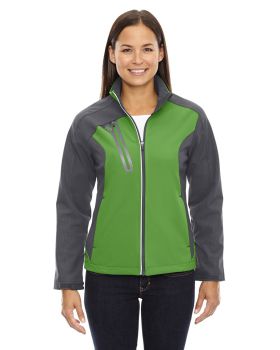 'Ash City - North End 78176 Ladies Terrain Colorblock Soft Shell with Embossed Print'