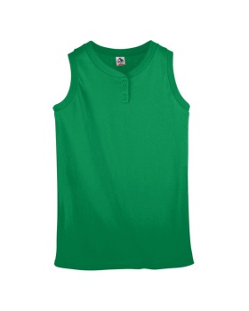 'Augusta 551 Girls' Sleeveless Two-Button Softball Jersey'