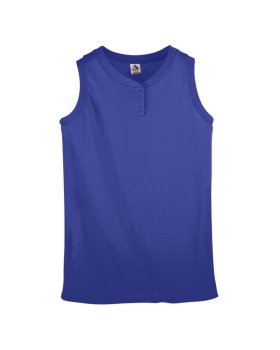 'Augusta 551 Girls' Sleeveless Two-Button Softball Jersey'