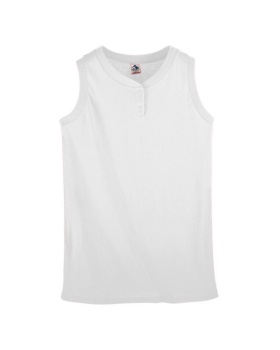 'Augusta 551 Girls' Sleeveless Two-Button Softball Jersey'