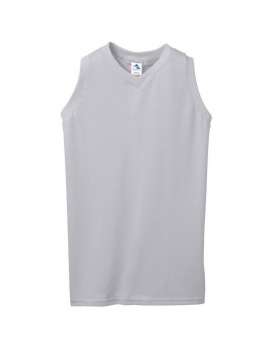 Augusta 557 Girls' Sleeveless V-Neck Poly/Cotton Jersey