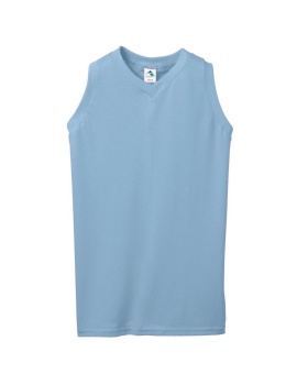 'Augusta 557 Girls' Sleeveless V-Neck Poly/Cotton Jersey'