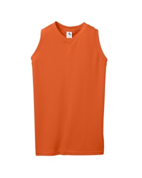 'Augusta 557 Girls' Sleeveless V-Neck Poly/Cotton Jersey'