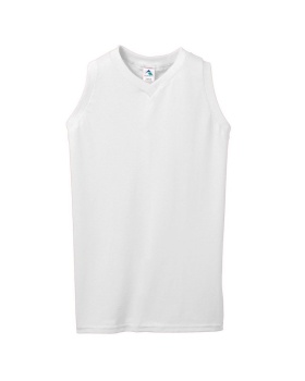 Augusta 557 Girls Sleeveless V-Neck Poly/Cotton Jersey