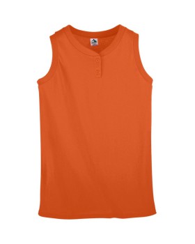 'Augusta 551 Girls' Sleeveless Two-Button Softball Jersey'