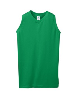 'Augusta 557 Girls' Sleeveless V-Neck Poly/Cotton Jersey'