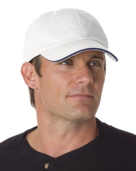 Bayside BA3617 Washed Cotton Unstructured Sandwich Cap