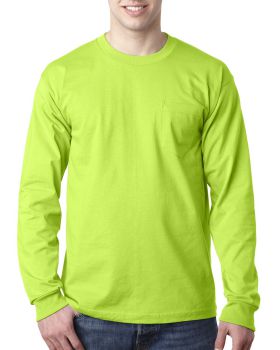 'Bayside BA8100 Adult Cotton Long Sleeve Pocket T-Shirt'