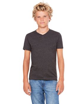 Bella Canvas 3005Y Youth Jersey Short-Sleeve V-Neck T-Shirt