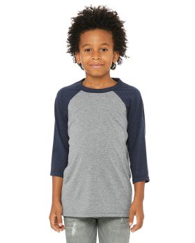 'Bella Canvas 3200Y Youth 3/4-Sleeve Baseball T-Shirt'