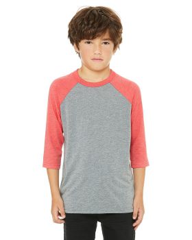 'Bella Canvas 3200Y Youth 3/4-Sleeve Baseball T-Shirt'