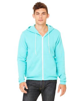 Bella Canvas 3739 Unisex Poly Cotton Fleece Full Zip Hooded Sweatshirt