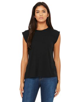 'Bella Canvas 8804 Ladies' Flowy Muscle T-Shirt with Rolled Cuff'