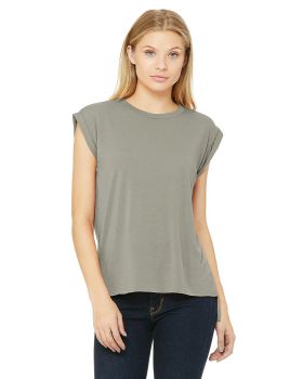 'Bella Canvas 8804 Ladies' Flowy Muscle T-Shirt with Rolled Cuff'