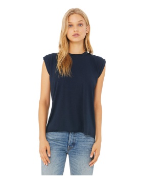 'Bella Canvas 8804 Ladies' Flowy Muscle T-Shirt with Rolled Cuff'