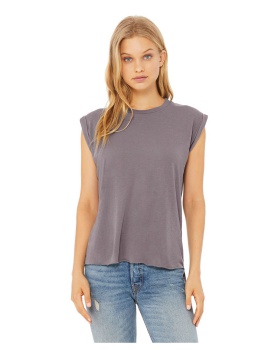 'Bella Canvas 8804 Ladies' Flowy Muscle T-Shirt with Rolled Cuff'