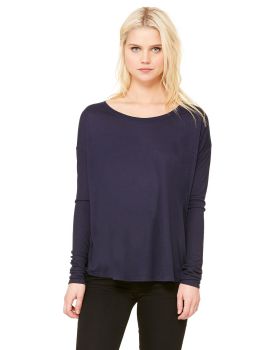 Bella Canvas 8852 Ladies Flowy Long-Sleeve T-Shirt with 2x1 Sleeves