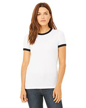 'Bella Canvas B6050 Ladies Jersey Short Sleeve Ringer T Shirt'