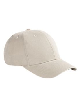 Big Accessories BX002 6 Panel Brushed Twill Structured Cap