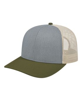 'BG1538C Poly/Cotton Trucker Mesh Back Cap'