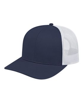 'BG1538C Poly/Cotton Trucker Mesh Back Cap'